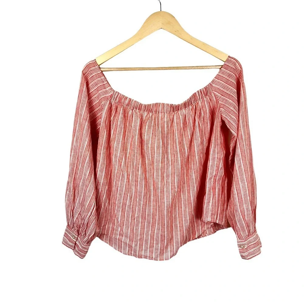 FREE PEOPLE Womens Top Hello There Relaxed Stylish Red‎ Size S OB767675